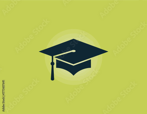 A classic graduation cap icon representing education and achievement, perfect for institutions, e-learning platforms, or educational product branding.
