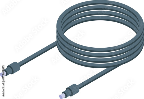 Rolled fiber optic cable ensuring high speed data transmission, ideal for networking and telecommunications