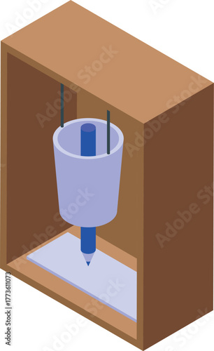 Seismograph recording earthquake vibrations with a pen, seismic activity measurement concept