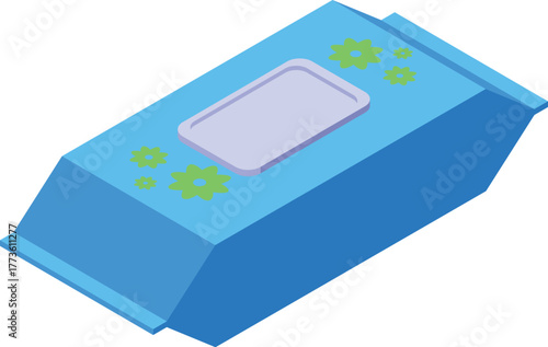 Blue pack of antibacterial wet wipes ensuring hygiene and cleanliness