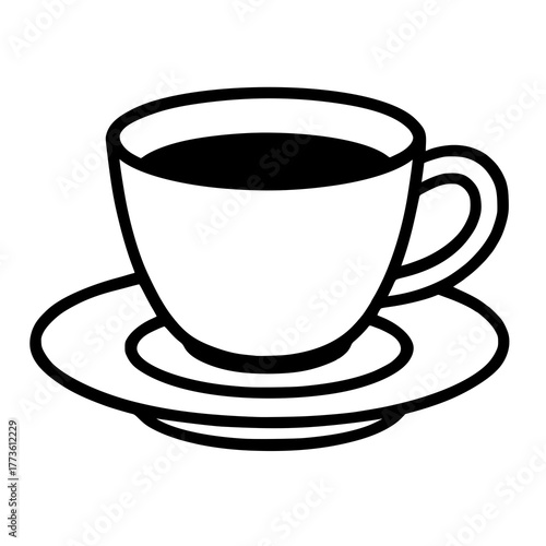 Coffee Cup Line Art Illustration