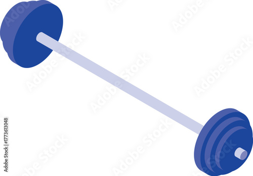Isometric barbell representing weightlifting, bodybuilding, powerlifting, and strength training