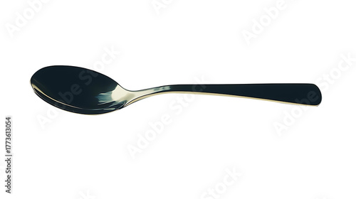 Polished Metal Spoon Flatware Dining Kitchenware Cutlery PNG on Transparent Background