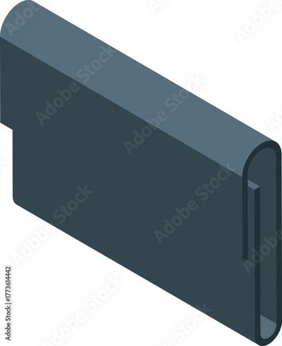 Rolling up a dark grey metal sheet, demonstrating industrial processes and manufacturing techniques