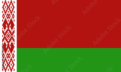 Belarus national flag in flat style. Vector flat illustration.