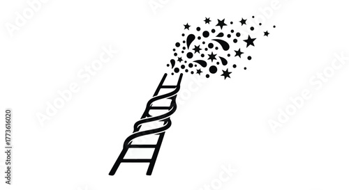Ladder to the stars, symbolizing aspiration and achievement.