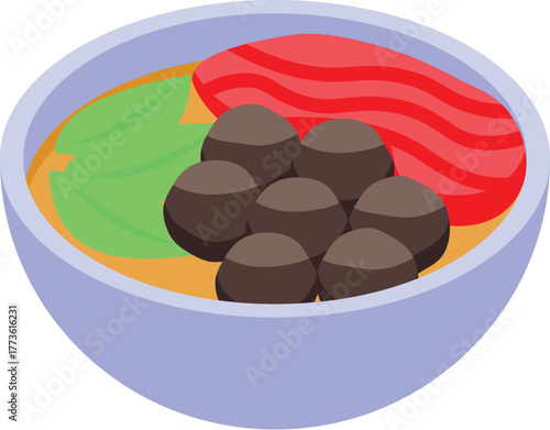 Bubur cha cha, a popular malaysian dessert, featuring a mix of coconut milk, taro balls, sweet potato, and pandan leaves, creating a vibrant and flavorful treat