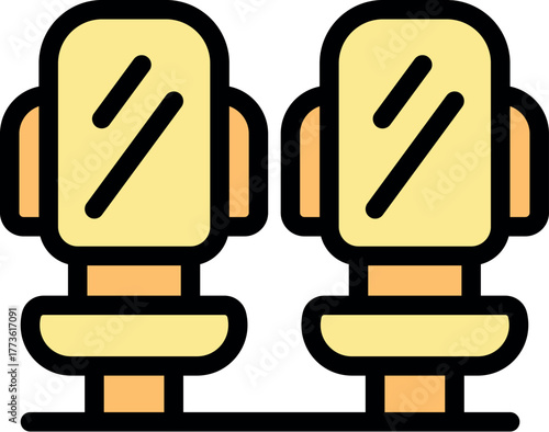 Comfortable seats inviting passengers to sit and relax during their journey on a bus or train