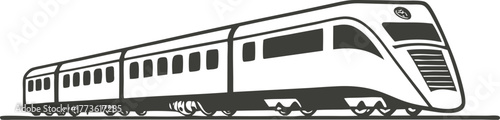 Modern high speed train silhouette