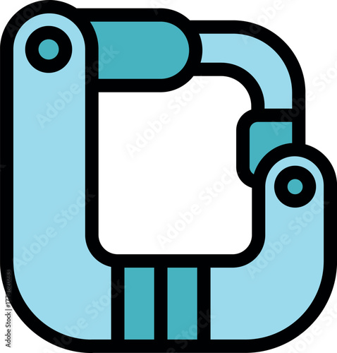 Metal carabiner securing climbing equipment, ensuring safety during challenging ascents