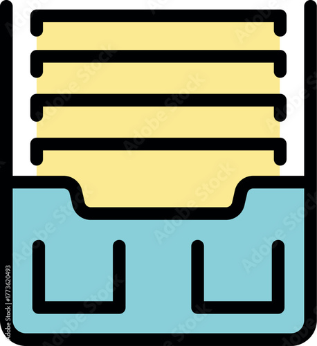 Archive box containing organized files, ensuring efficient document management and easy access to information