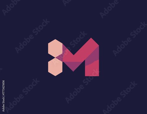 An artistic logo design showcasing geometric shapes in vibrant colors, perfect for modern brands desiring a bold and innovative visual identity.