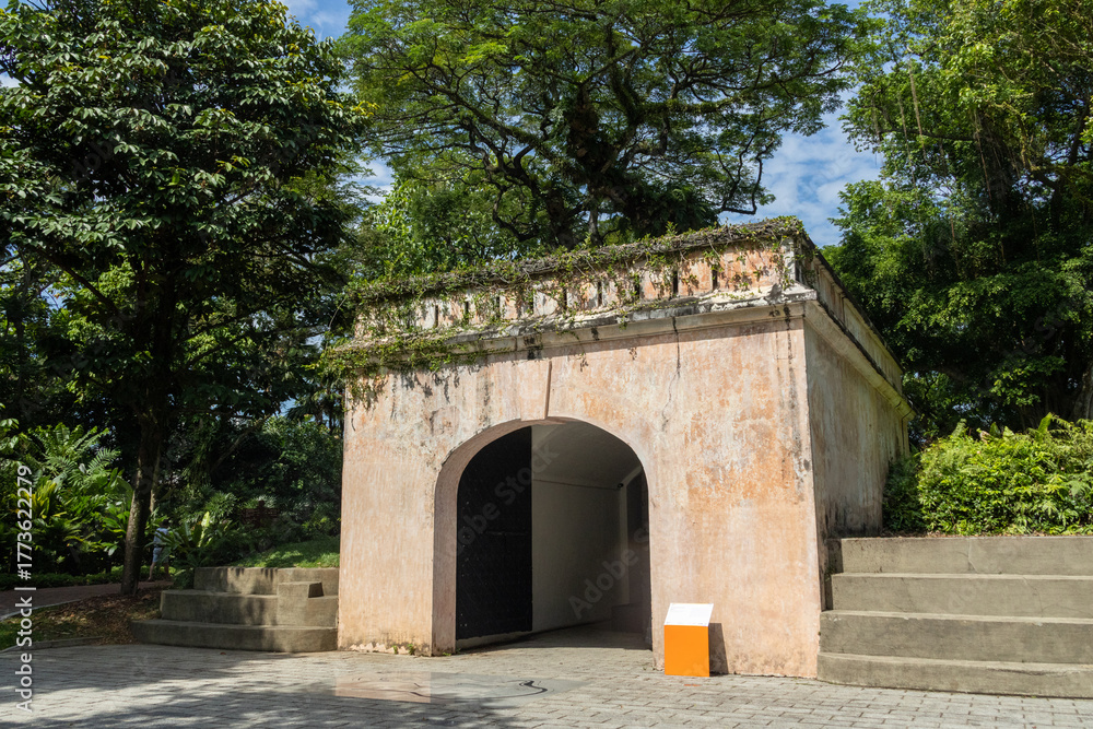 Fototapeta premium Fort Gate located inside the Fort Canning Park in Singapore.