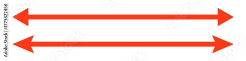 Red double-headed arrows pointing in opposite directions, left and right