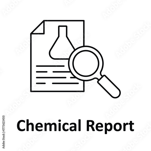 Chemical Report Vector Icon which can easily modify or edit