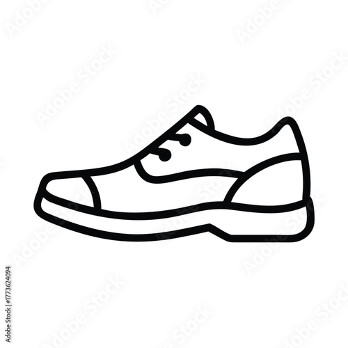 Outline icon of a classic men's dress shoe vector