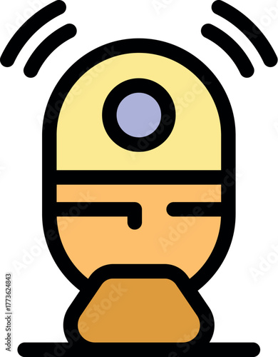 Robot vacuum cleaner is cleaning and connecting to wifi, ideal for smart home and automation concepts