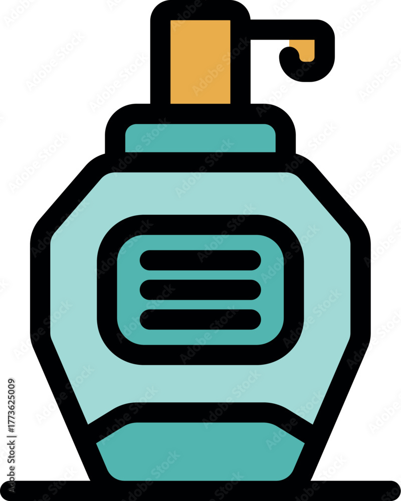 Obraz premium Dispenser bottle dispensing liquid soap, promoting hand hygiene and cleanliness