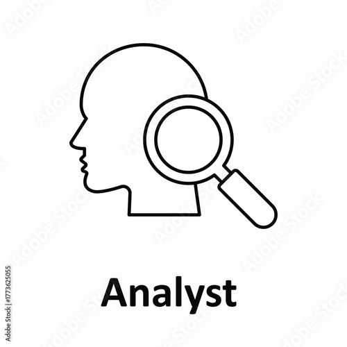 Analyst Vector Icon which can easily modify or edit