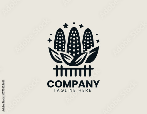 Delicious Grilled Yellow Corn Cobs Perfectly Prepared on a Barbecue Grate with Fresh Green Garnish Vector Illustration