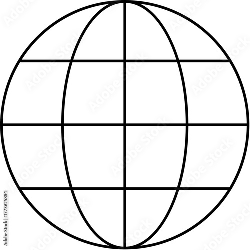 Wire globe mesh set PNG. Abstract 3D striped sphere vector illustration