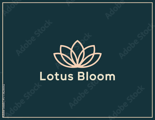 Showcasing a refined and elaborate lotus flower logo in a calming pastel color palette, this design exemplifies beauty, elegance, and sophistication for branding.