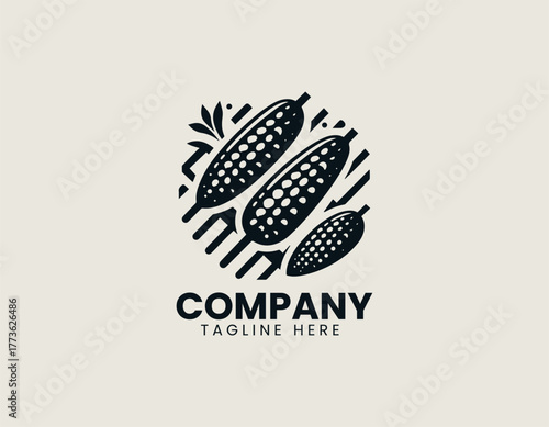 Delicious Grilled Yellow Corn Cobs Perfectly Prepared on a Barbecue Grate with Fresh Green Garnish Vector Illustration