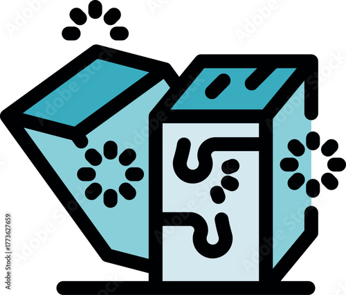 Nanotechnology repairing damaged box using nano robots, innovative technology for material restoration