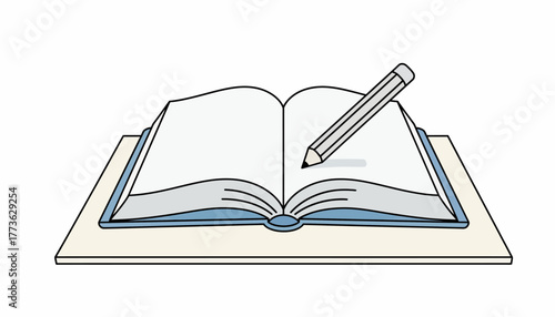 An open book with blank pages resting on a lightcolored surface inviting creativity and thoughtfulness in design.