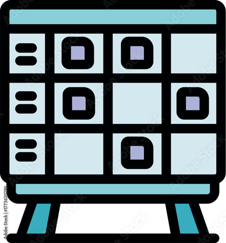 Modern interactive kiosk showing various options and information through a user friendly touchscreen interface
