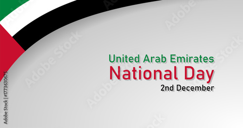 United Arab Emirates National Day Vector Template Design Illustration with Nation Flag for Presentation or Meeting card Poster and Banner