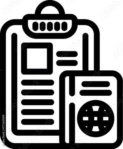 Essential paperwork and passport presented for immigration processing, emphasizing international travel documentation