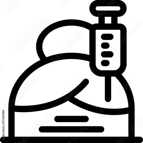 Doctor administering vaccine injection into patient's head, representing medical treatment, healthcare, and vaccination