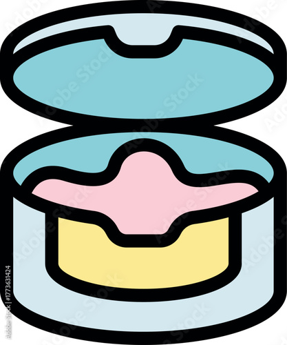 Open tin can revealing pink content, ideal for projects related to food storage, preservation, and canned goods