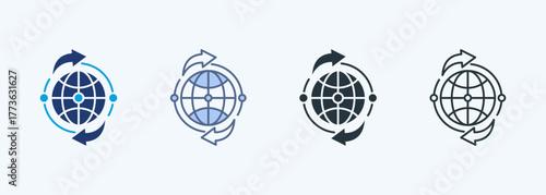 Globalization Multiple Style Icon Collection