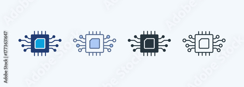 Cpu Multiple Style Icon Collection