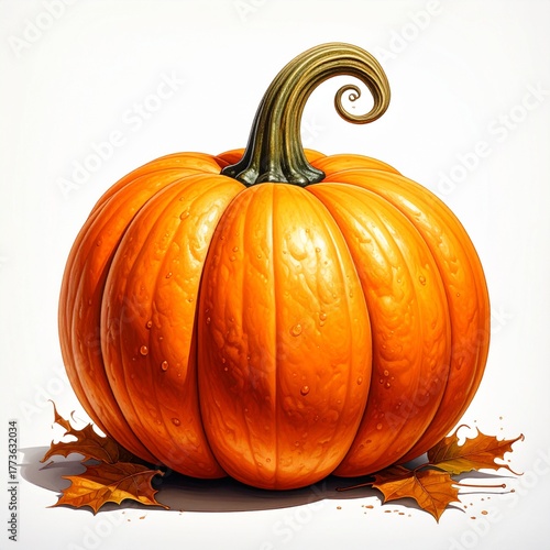 Simple orange pumpkin