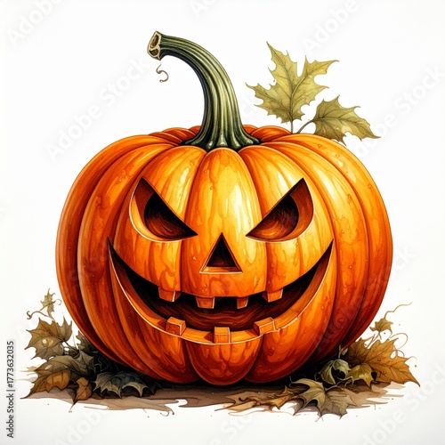 Simple carved jack-o'-lantern