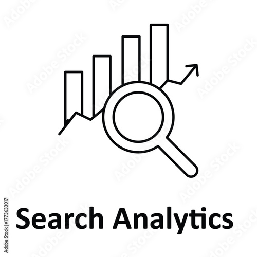 Search Analytics Vector Icon which can easily modify or edit