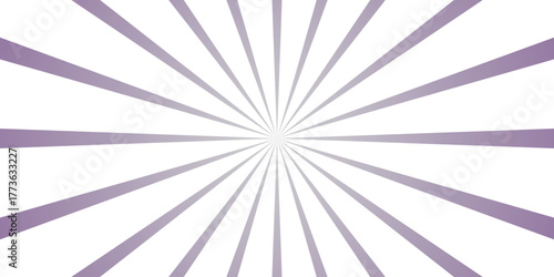 Radial Burst Background with Gradient Purple Rays on White, Abstract Geometric Sunburst Pattern for Design and Branding