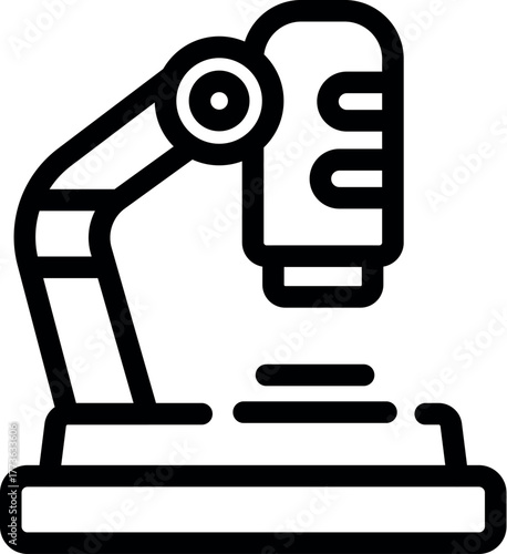 Robotic arm manipulating objects on assembly line, symbolizing industrial automation and advanced manufacturing processes