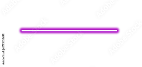 Εκτύπωση καμβά Purple glowing neon light bar, isolated electric vibrant ultraviolet energy beam