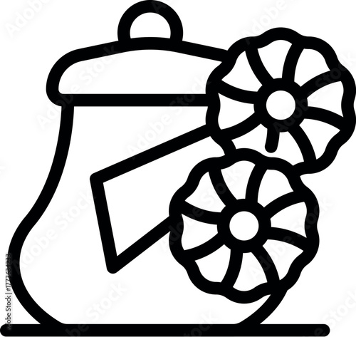 Honey jar with flowers, symbolizing natural sweetness and preserving tradition, perfect for healthy lifestyle and organic food concepts