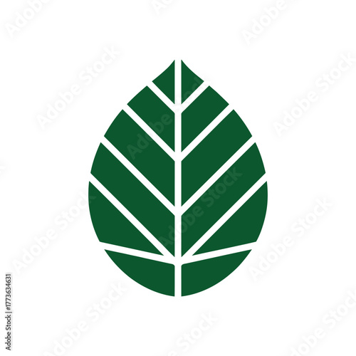 Frost leaf Icon on White Background Vector Art Illustration on white background.