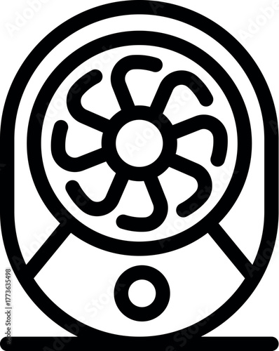 Portable electric heater blowing hot air, providing warmth and comfort during cold weather