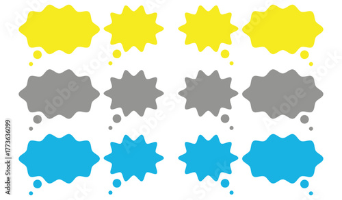 Starburst Thought Bubbles and Speech Balloon Collection