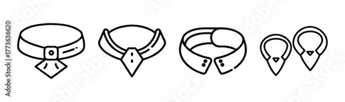 Collection of vintage collar pins and accessories for men's formal wear styles