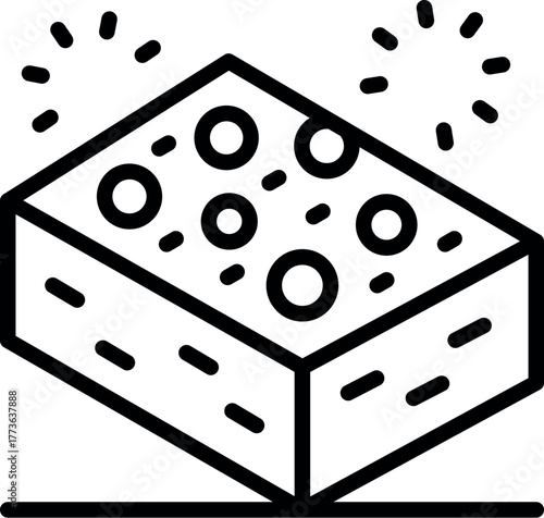 Sparkling clean sponge is ready for dishwashing and household chores