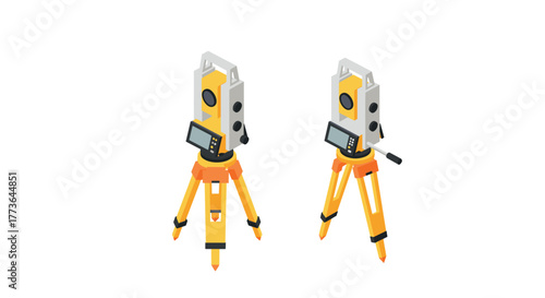 Isometric survey equipment: modern total station for precision measurement
