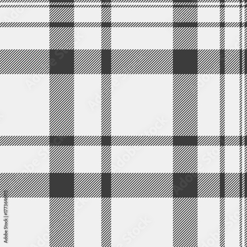 Repeating tartan background check, daisy seamless vector textile. Feminine pattern fabric texture plaid in white and grey colors.